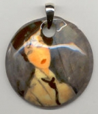 Modigliani's "Woman in Black Tie", Murano Glass Pendant